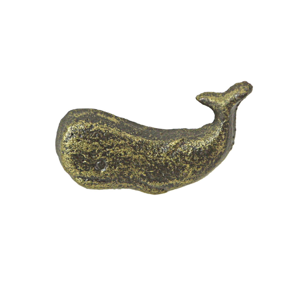 Rustic Cast Iron Whale Drawer Pull Decorative Cabinet Knob Nautical Set of 6